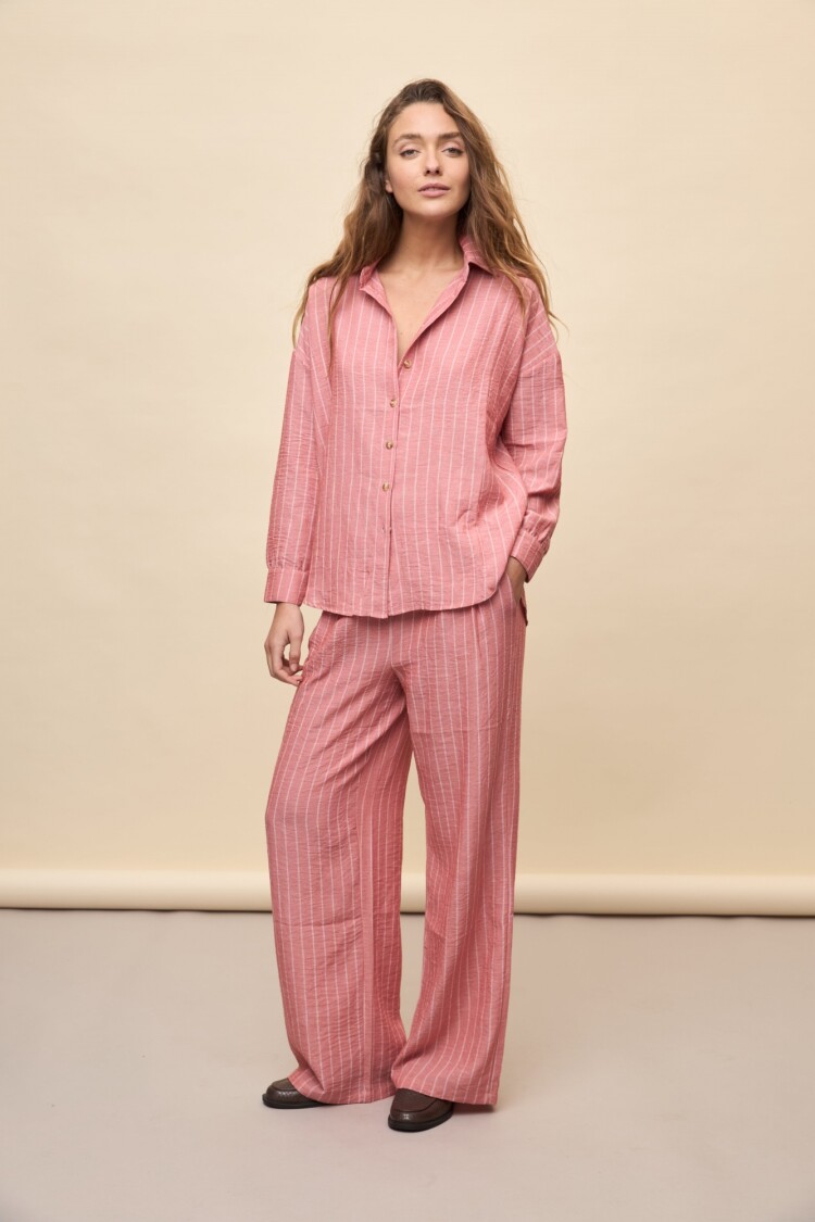 CAMISA SAUZAL STRIPED Rojo