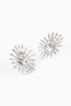 Caravanas clip sol texture plateado