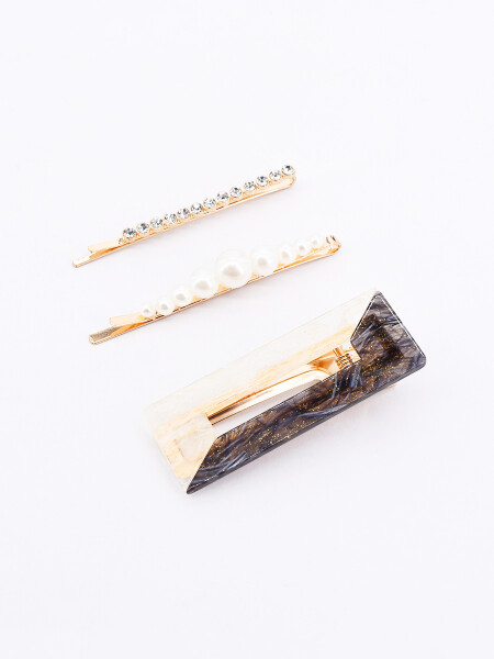 SET PINZAS X 3 DORADO