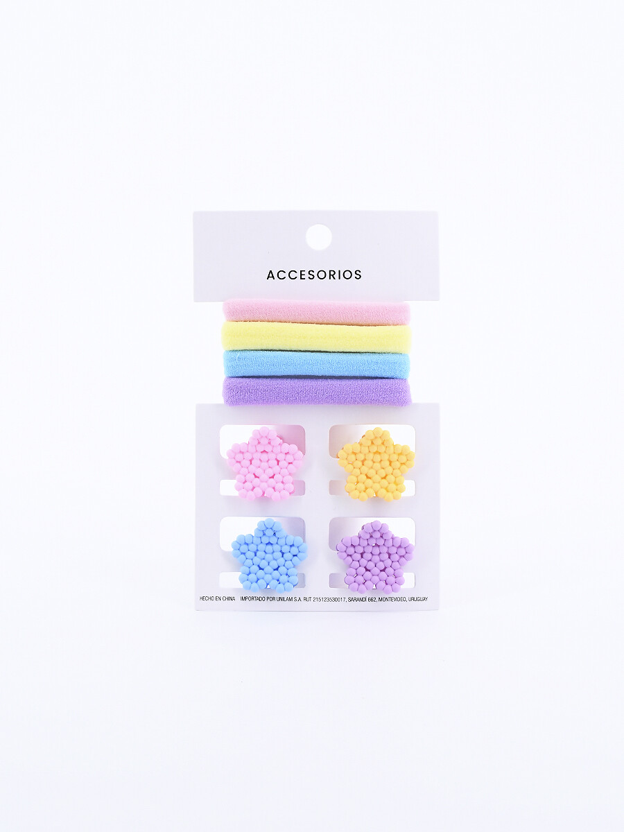 COLERO + BROCHE PACK X 8 - MULTICOLOR 