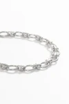 Pulsera acero eslabones redondos plateado