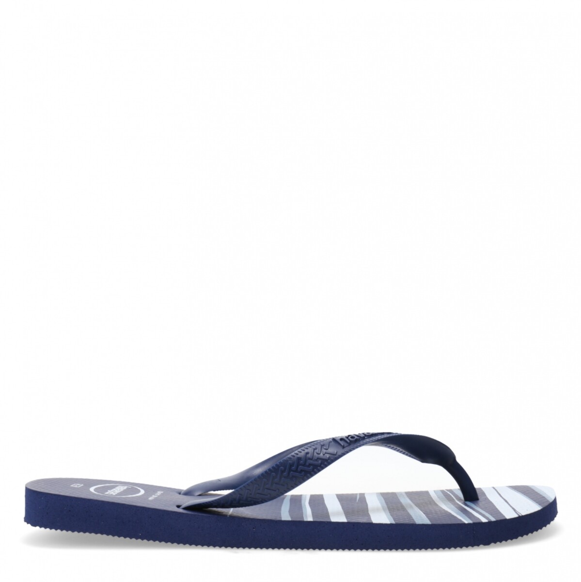 Ojotas de Hombre Havaianas Top Basic - Azul Marino - Blanco 