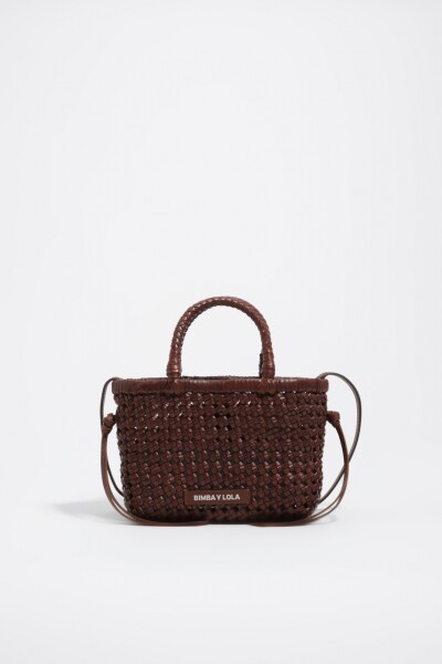 BOLSO MINI TRENZADA Marron
