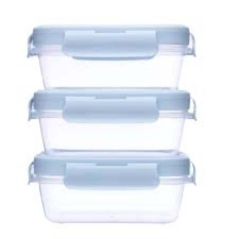 Set Tuppers X3 Herméticos BUBA celeste