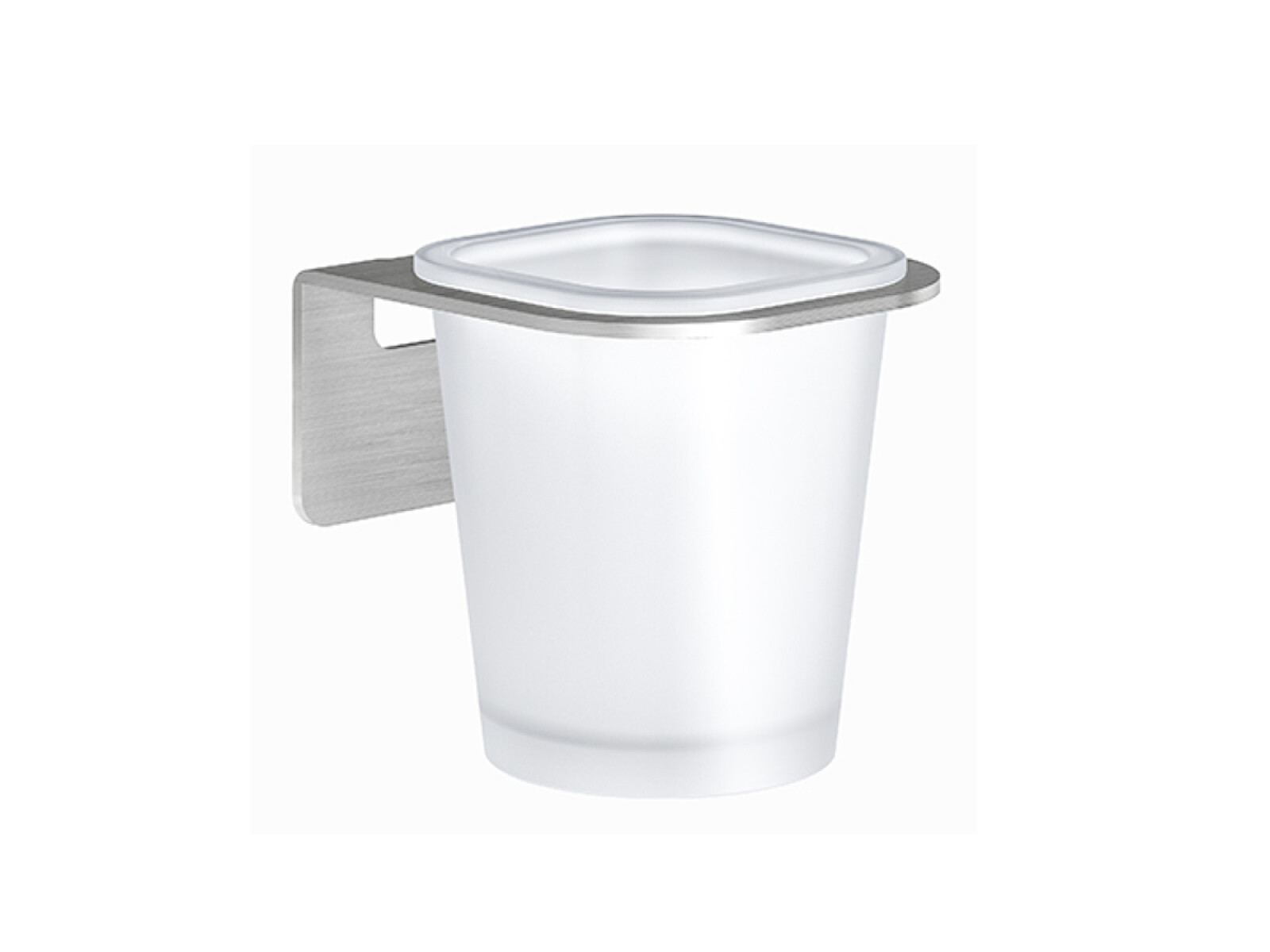 Porta Vaso Porta Cepillos Ac Inox De Pegar Inox Fineline 