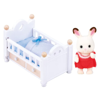 Bebé conejito Chocolate con cuna Sylvanian Families Bebé conejito Chocolate con cuna Sylvanian Families