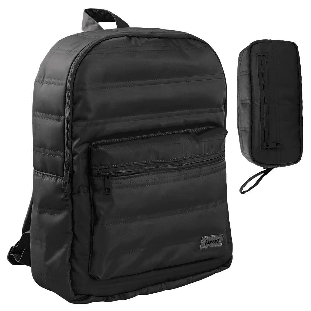 Mochila Urbana Expert + Cartuchera Set Puffer - Negro 