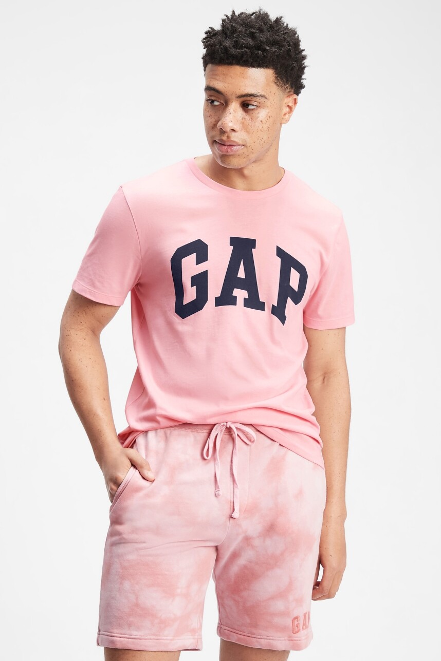 Remera Logo Gap Homre Pure Pink