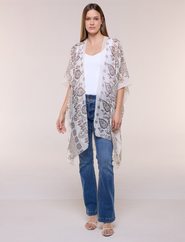 Kimono Arabescos BEIGE/MULTI