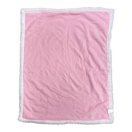 Frazada infantil en franela y corderito 75x100cm Liso Rosa