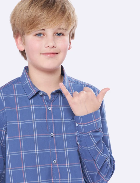 CAMISA A CUADROS Piedra