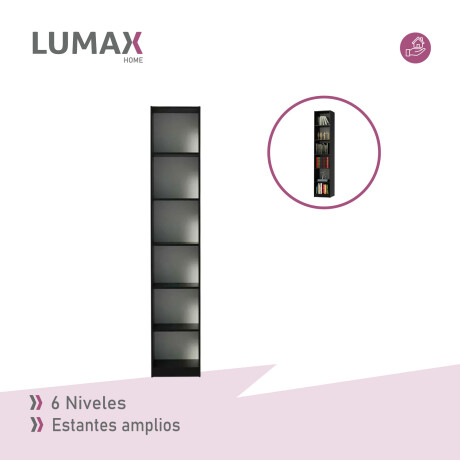 Biblioteca Estantería Lumax 6 Niveles Gris Biblioteca Estantería Lumax 6 Niveles Gris
