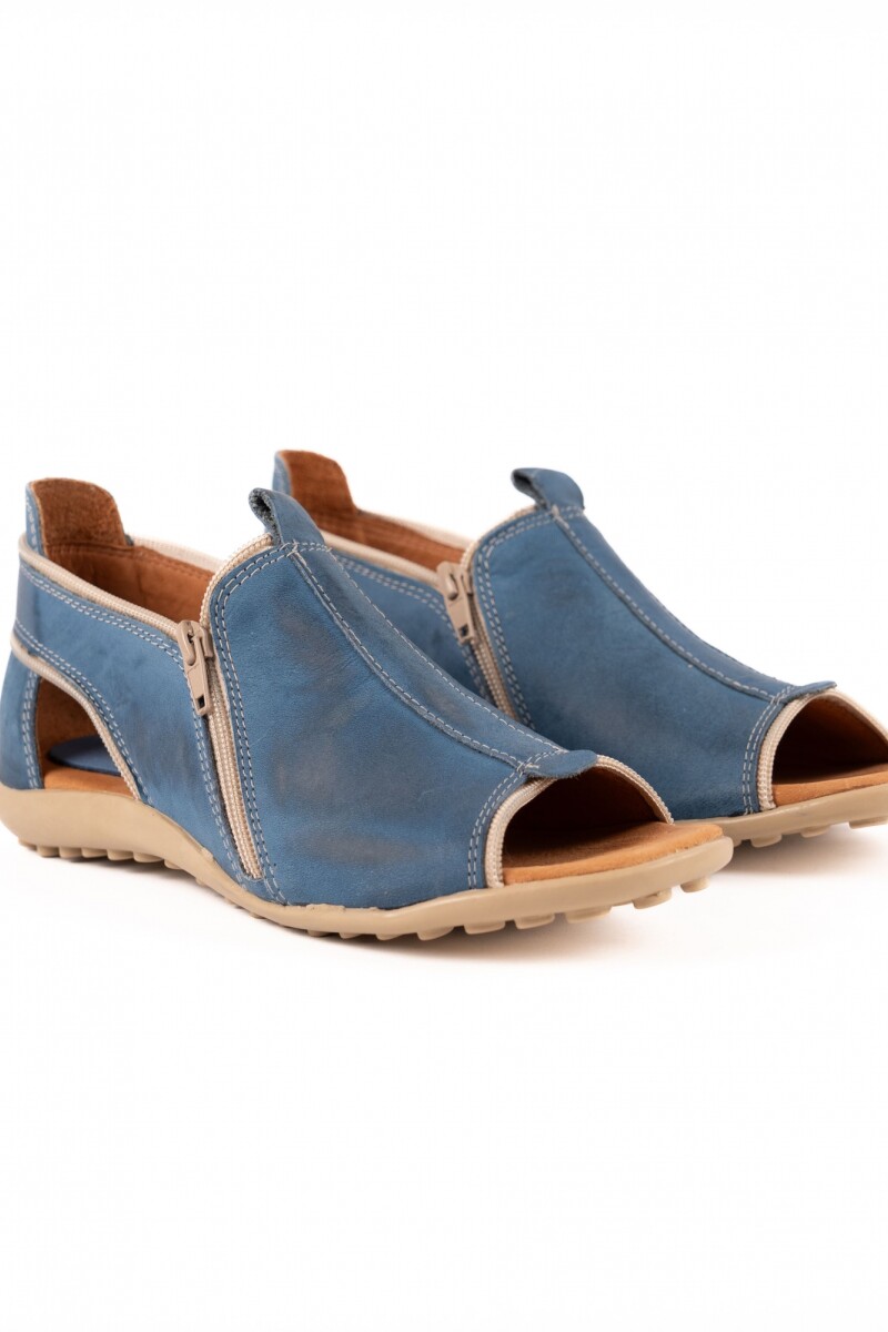 Sandalia Zipper Azul