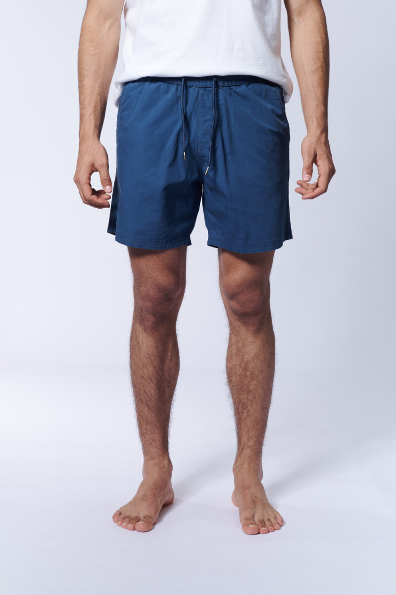 Short de baño de algodón listo Azul