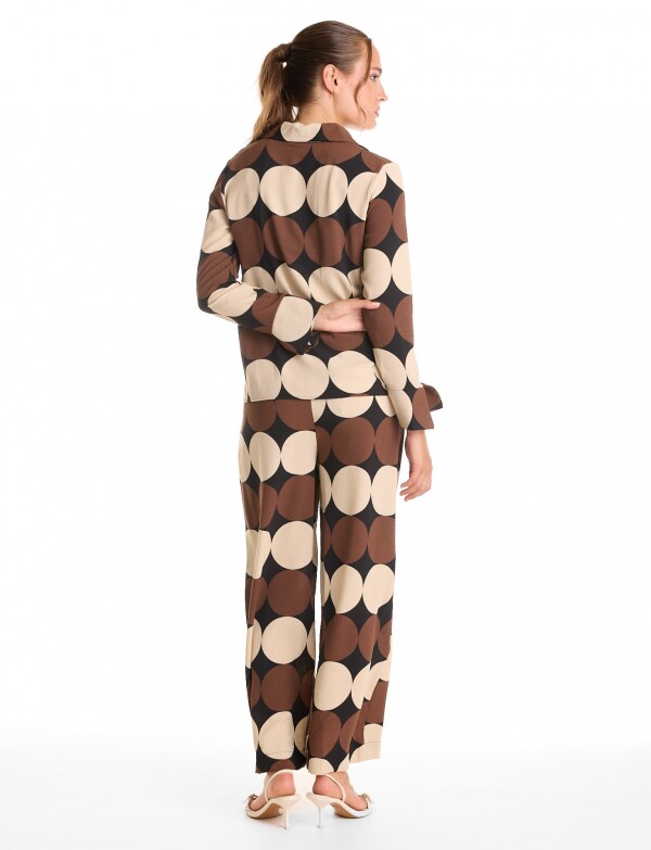 Conjunto Camisa Nudo & Pantalón Wide Leg MARRON/MULTI