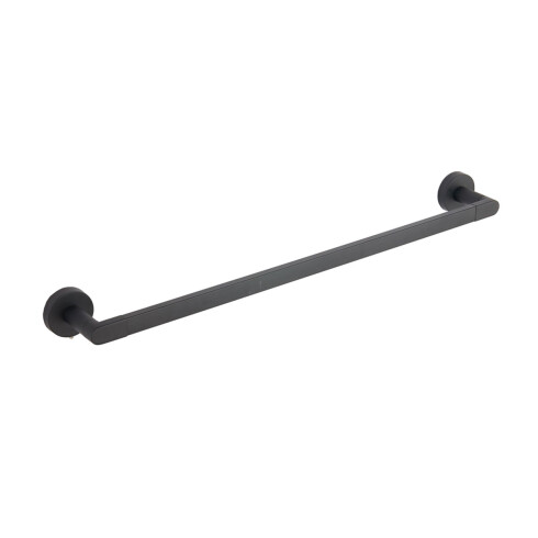 TOALLERO RECTO METAL ZINC NEGRO MATE PARA BAÑO NEGRO