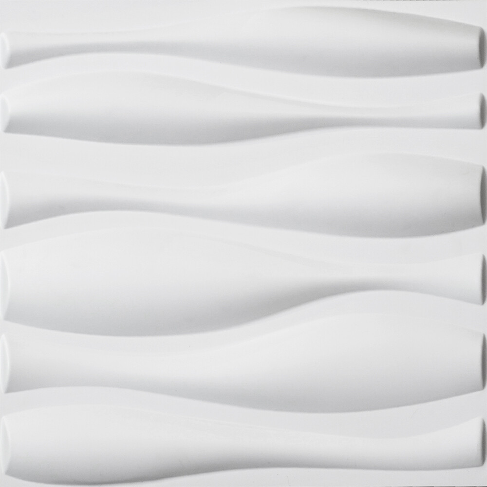 PANEL DECORATIVO EN PVC 3D PARA PARED MODELO D026 50x50 CM BLANCO MATE Panel Decorativo En Pvc 3d Para Pared Modelo D026 50x50 Cm Blanco Mate