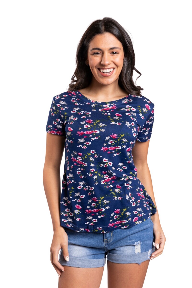 CHERRY REMERA - NAVYFLOWER 