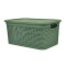 Caja simil ratán 7,5 lts 31x21x14,7 cm VERDE