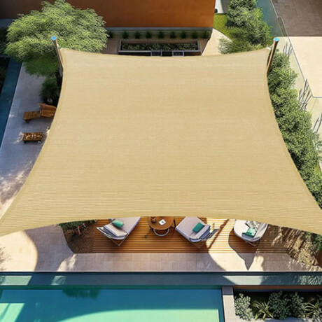 Toldo vela 2x2 metros sombra color TOSTADO Toldo vela 2x2 metros sombra color TOSTADO