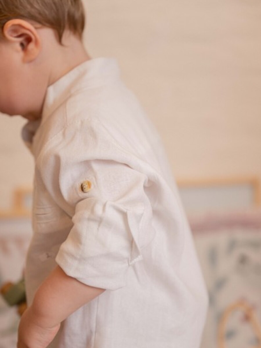 Camisa Mao Lino Blanco Camisa Mao Lino Blanco