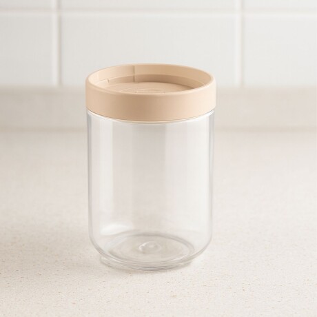 Frasco hermético plástico 900ml CAPPUCCINO