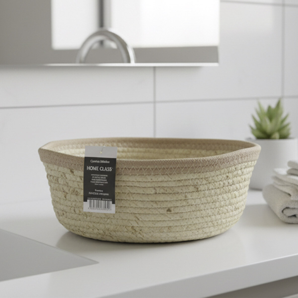 Canasto Mimbre Bicolor Home Class 31 x 25 x 11 cm 