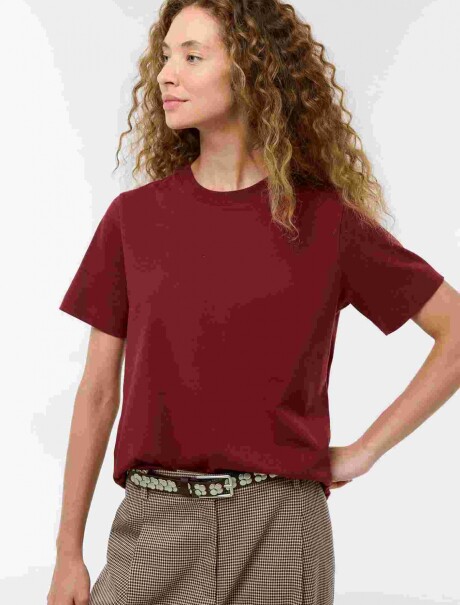 CAMISETA MANGA CORTA SUPER COTTON BORDEAUX