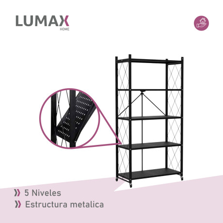 Estante Rack Plegable Lumax Metalico 5 Repisas Estante Rack Plegable Lumax Metalico 5 Repisas