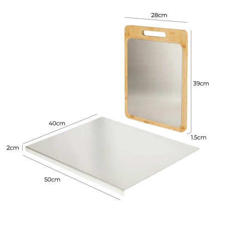 Set X2 Tablas Cocina Madera Acero Inox El Chingón Set X2 Tablas Cocina Madera Acero Inox El Chingón