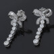 Caravanas Oro Blanco 18K Y Brillantes Caravanas Oro Blanco 18K Y Brillantes