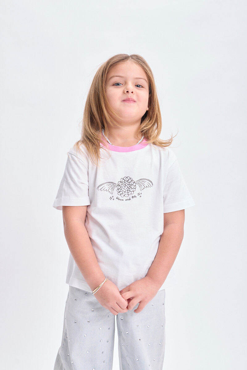 Remera estampa Flor Blanco