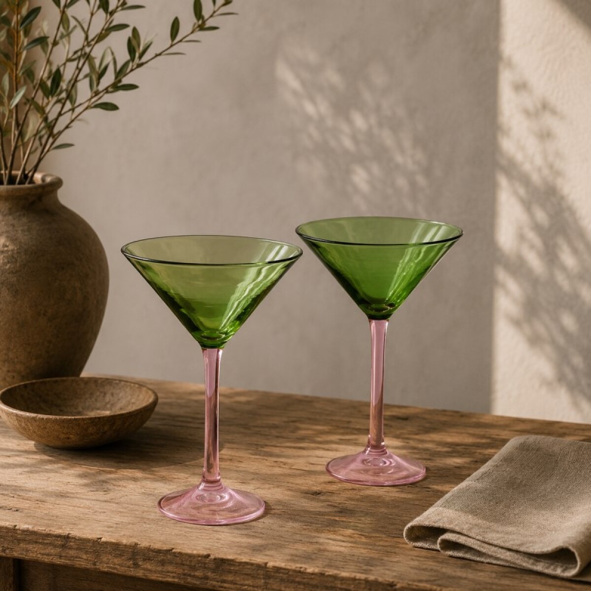 Set De 2 Copas Cocktail Martini 