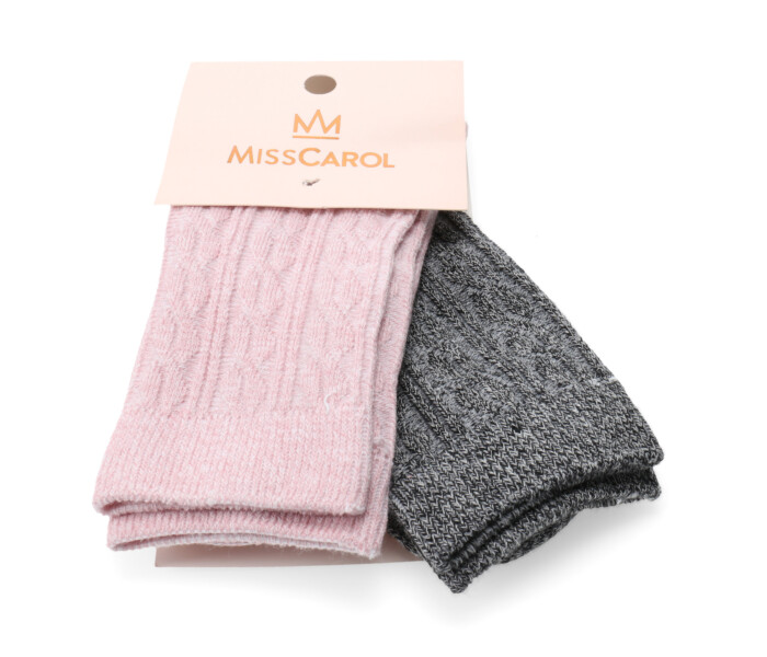 Medias Miss Carol Media Melange pack X2 Beige Melange / Gris Melange