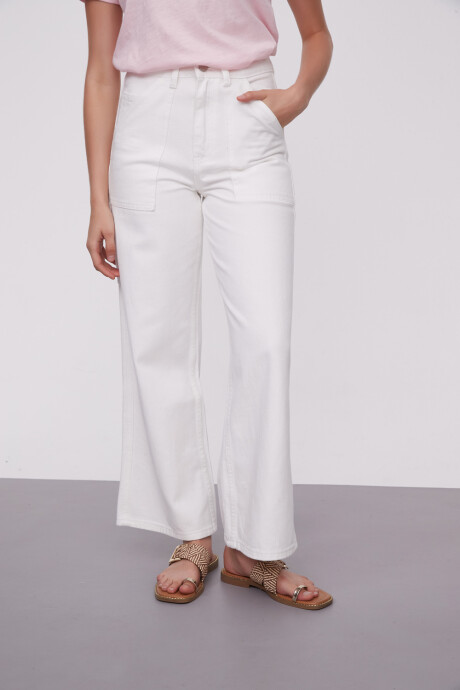 Pantalon Quadrina Marfil / Off White