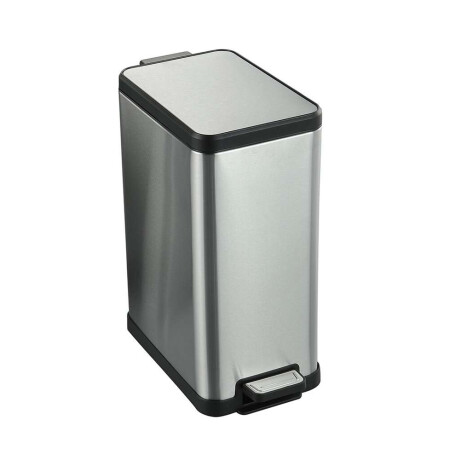 Papelera Rect 18L C/Pedal Acero Inox Mate