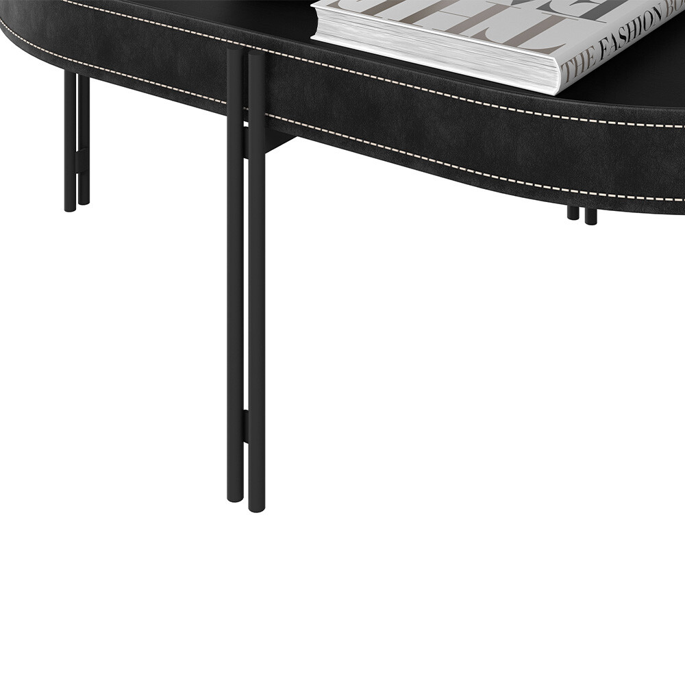 MESA RATONA DE CENTRO MODELO MÓNACO NEGRO Mesa Ratona De Centro Modelo Mónaco Negro