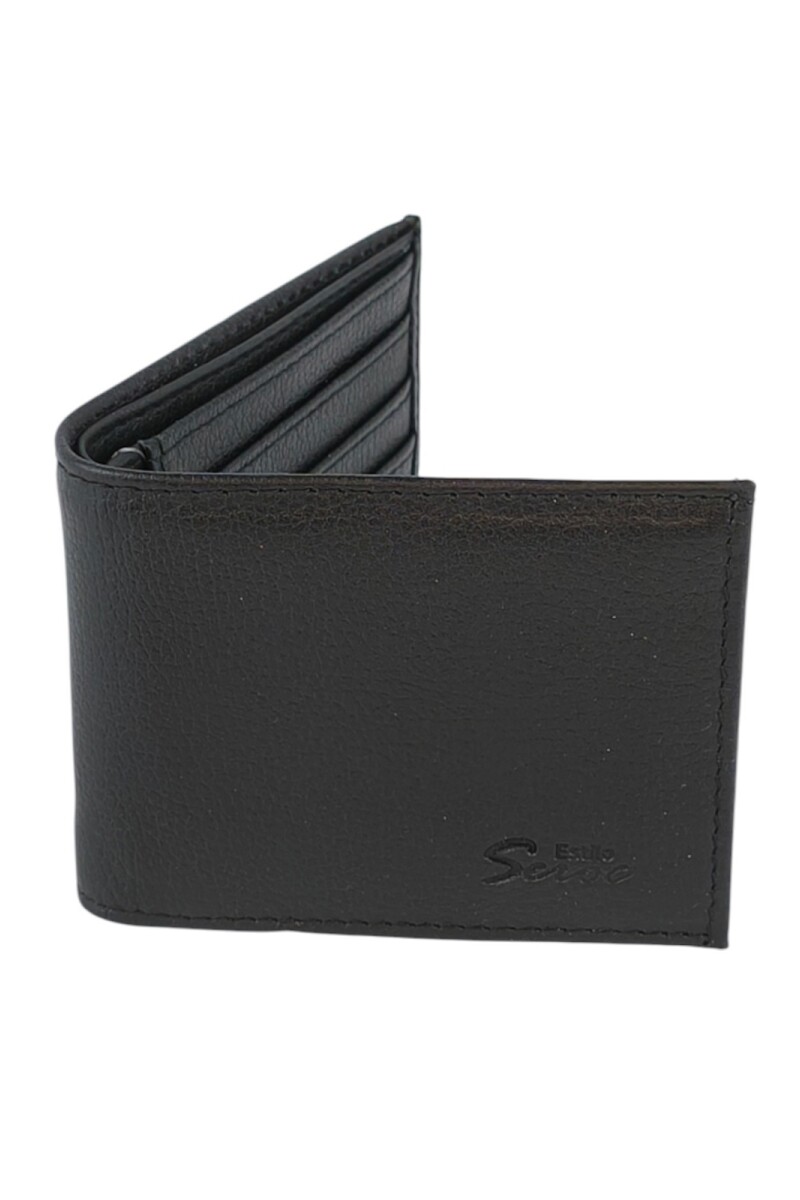 Billetera de cuero Negro