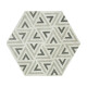 Porcelanato Hexagonal Gris Mate Decorado 19.8X22.8Cm Piso Pared