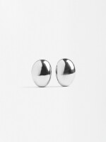 Pendientes Ovalados plateado