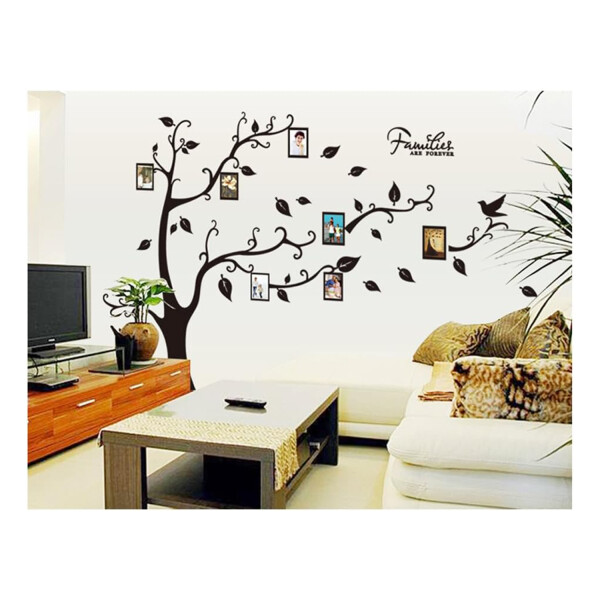Vinilo Adhesivo Árbol Genealógico Portarretratos Para Pared Variante Diseño Familia