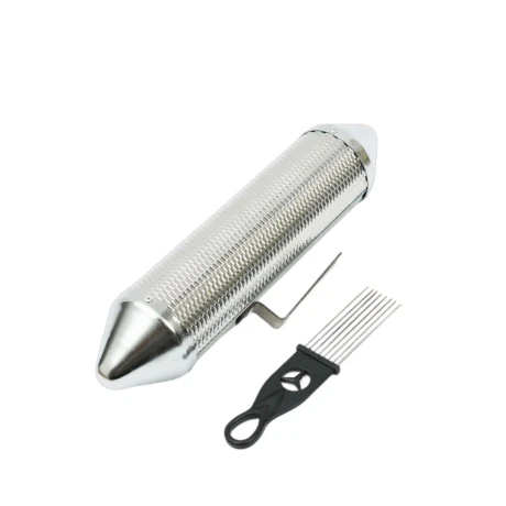 GÜIRO CERRADO TORPEDO DE METAL CON RASPADOR IDEAL PARA CUMBIA Y MERENGUE GÜIRO CERRADO TORPEDO DE METAL CON RASPADOR IDEAL PARA CUMBIA Y MERENGUE