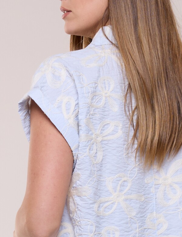 Camisa Bordada CELESTE/MULTI