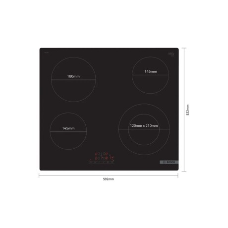 ANAFE BOSCH VITROCERAMICA NEGRO PKF611BB8E 60CM