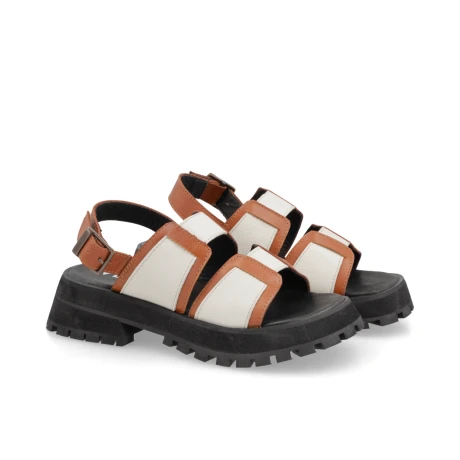 SANDALIAS VENET - CUERO ELLIE BEIGE