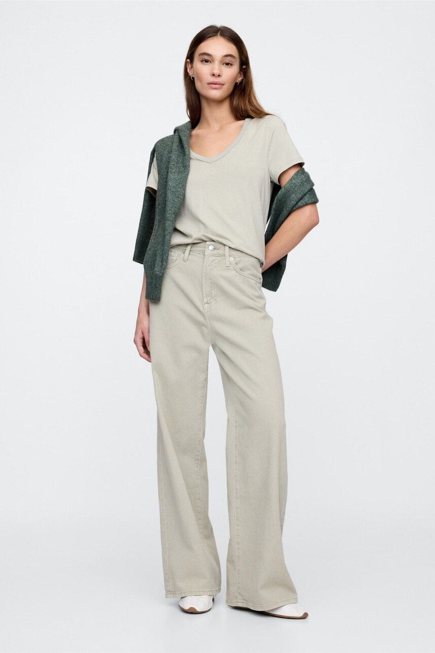 Jean Wide Leg Tiro Alto Mujer Thunder Grey 161