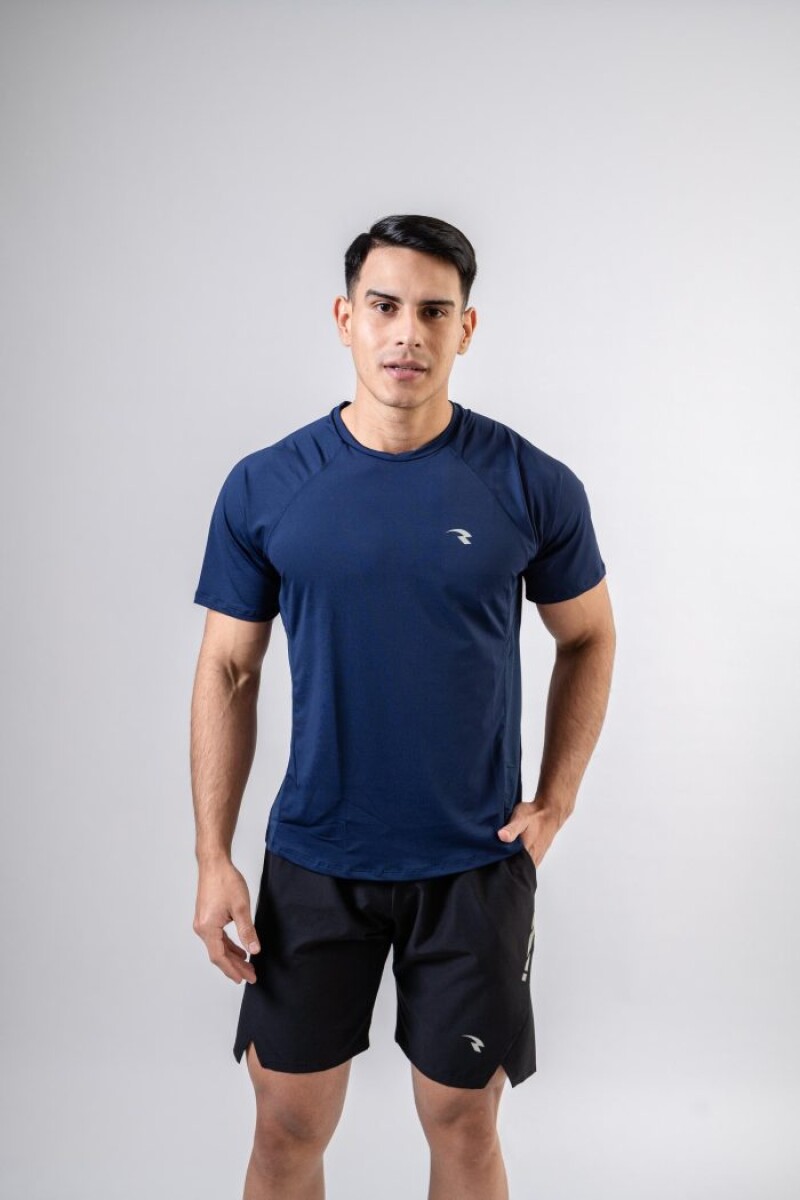 Remera de Microfibra. - AZUL MARINO 