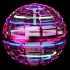 Pelota Mágica Voladora Spinner Luces Recargable Con Control Variante Color Rosa