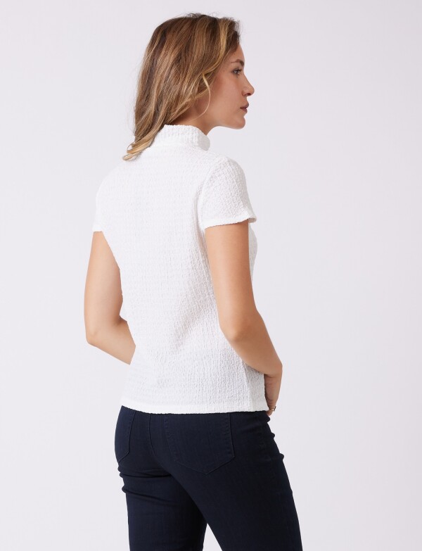 Remera Mock Neck BLANCO