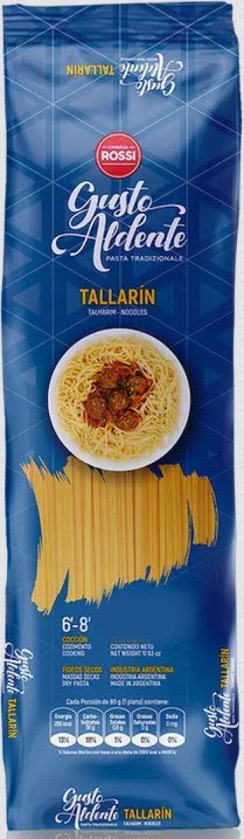FIDEOS NATURAL GUSTO ALDENTE 400G TALLARIN 